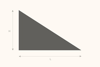 Triangle rectangle inversé